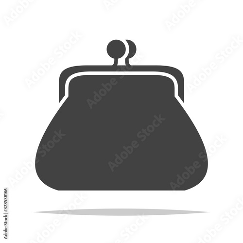 Coin purse wallet icon vector isolated