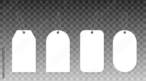 Tag mockup, design for any purposes vector illustration on transparent background