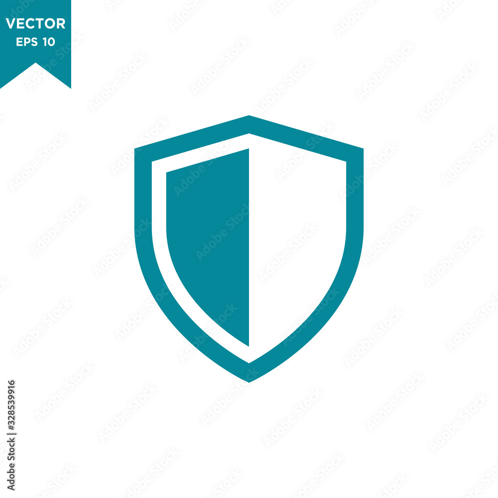 shield icon vector logo template in trendy flat design shield icon vector logo template in trendy flat design