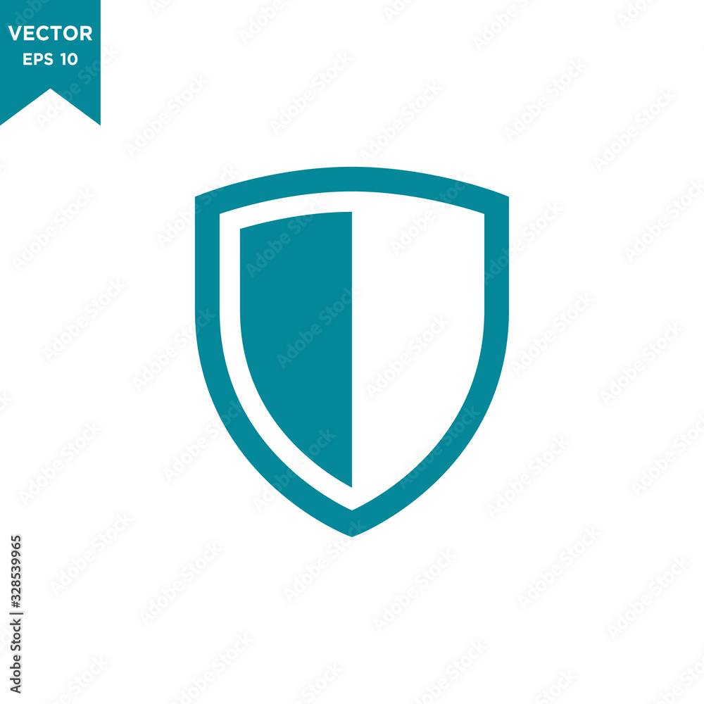 shield icon vector logo template in trendy flat design shield icon vector logo template in trendy flat design
