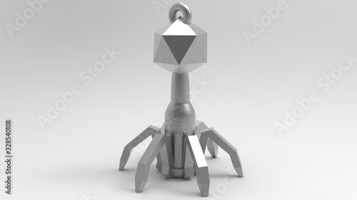 coronavirus model 3d illustration / render