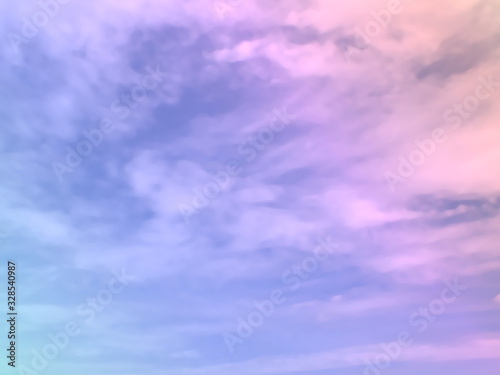 Sky and cloud pastel for background.
