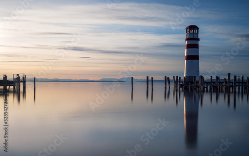 Lighthouse on lake neusiedlersee in Podersdorf