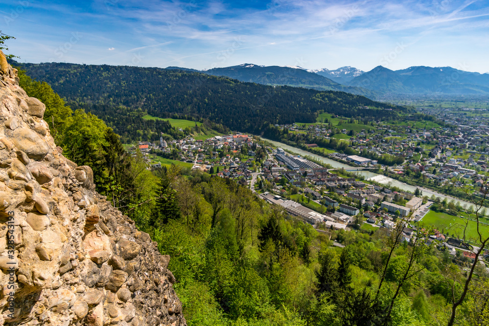Climbing the via ferrata in Bregenz