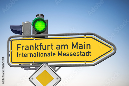 Wegweiser, Frankfurt am Main, Internationale Messestadt