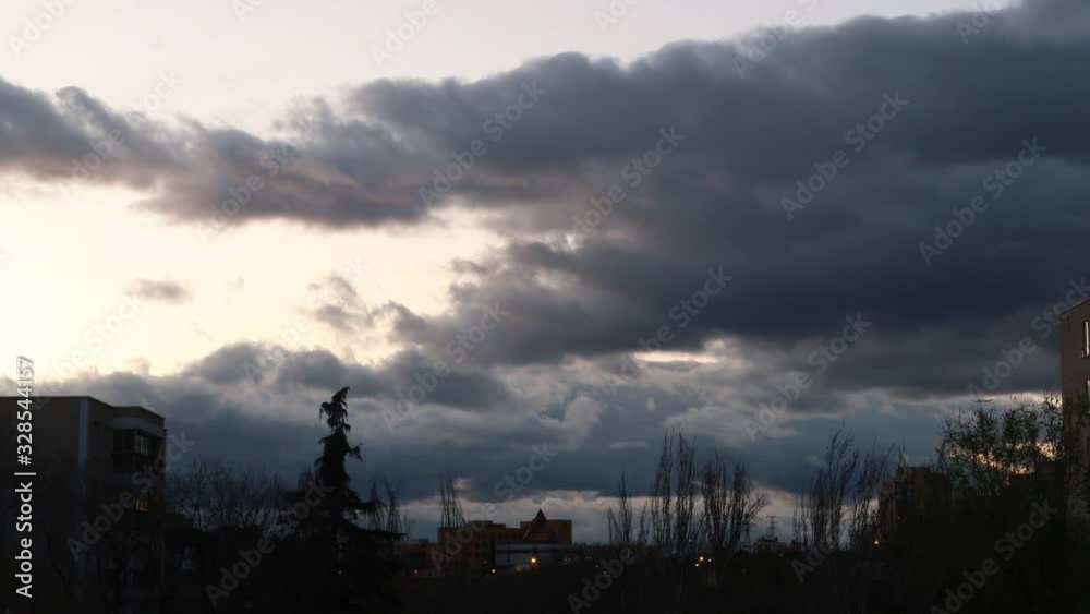 Sunset time lapse in Madrid, Spain Sunset time lapse in Madrid, Spain
