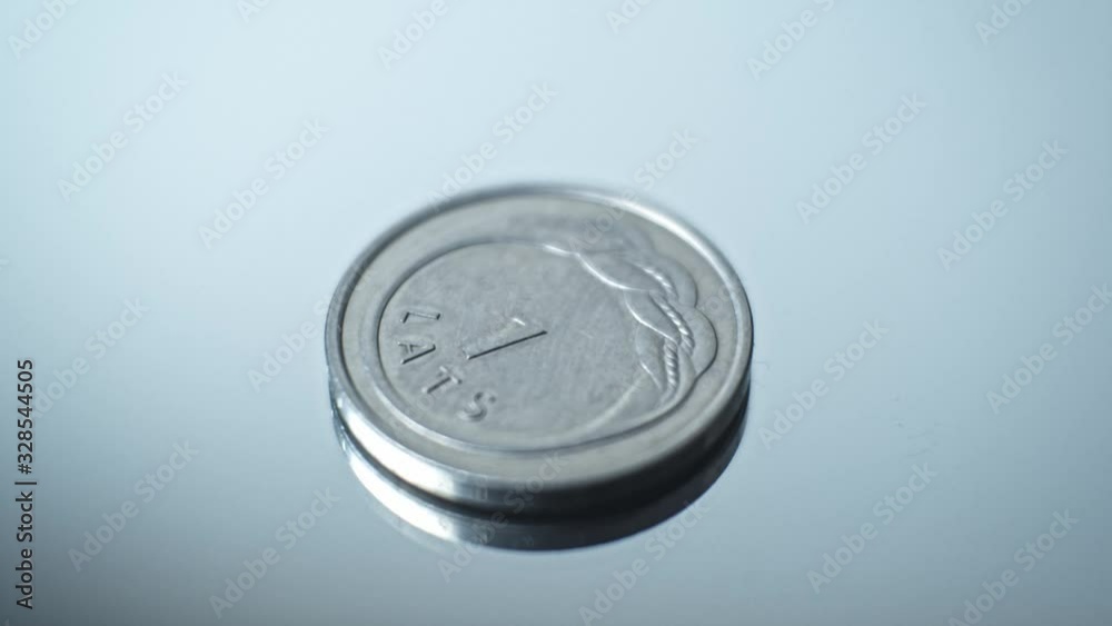1 lats 2009 - Namejs ring Closeup Coin of the Latvian republic 1 lats 2009 - Namejs ring Closeup Coin of the Latvian republic