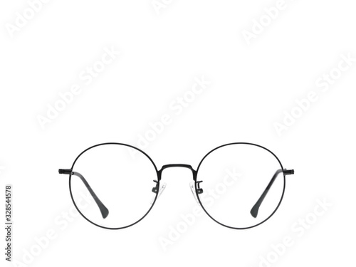 Eye glasses isolated on white background black modern