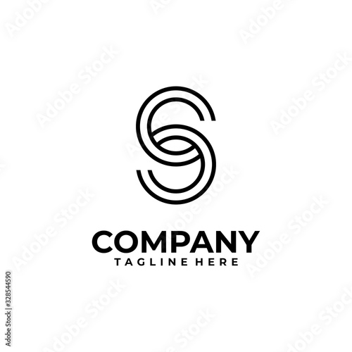 initial letter S logo design vector inspiration