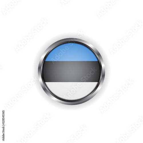 Free Download Abstract button with stylish metallic frame. Estonia flag vector illustration - GFXLoad