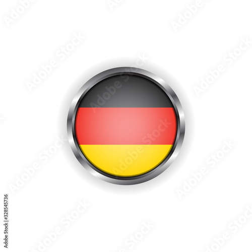 Abstract button with stylish metallic frame. Germany flag vector illustration Free Download Abstract button with stylish metallic frame. Germany flag vector illustration - GFXLoad