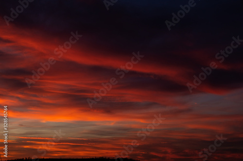 red sunset in the sky © Liubov Kartashova