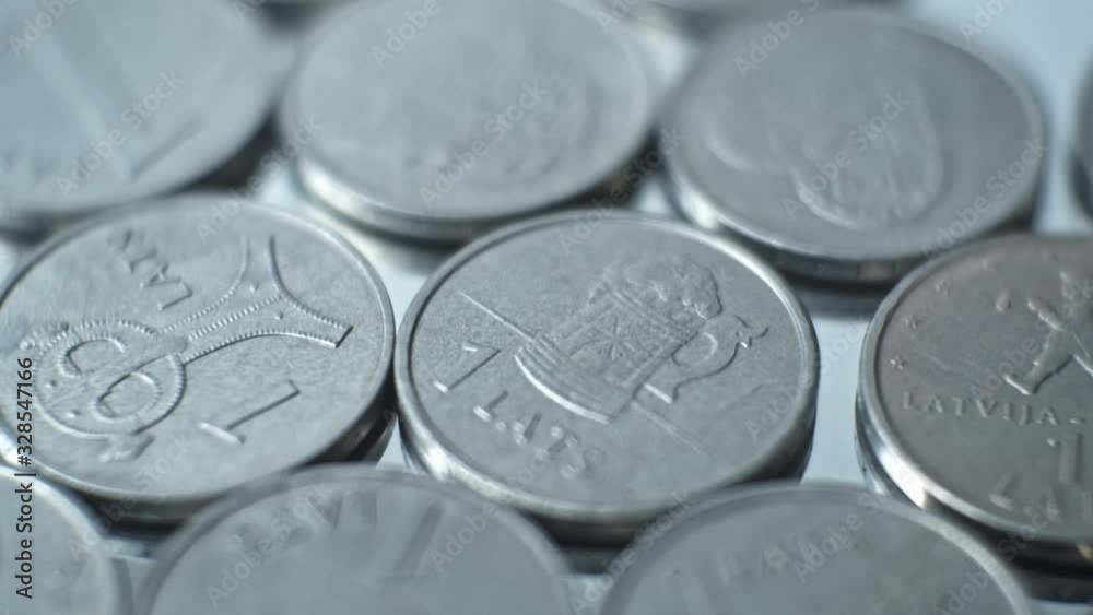 1 lats coins obverse Closeup Coin of the Latvian republic