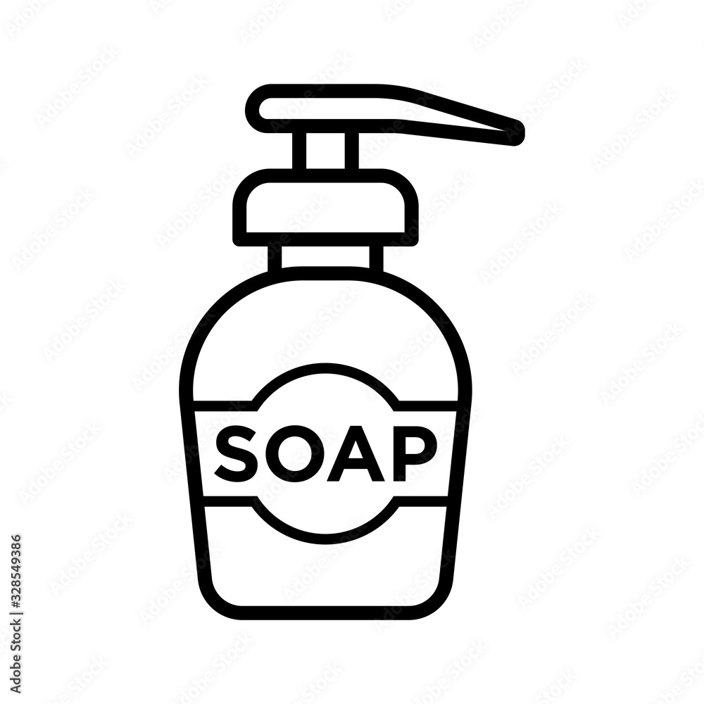 Fototapeta premium Liquid soap icon vector