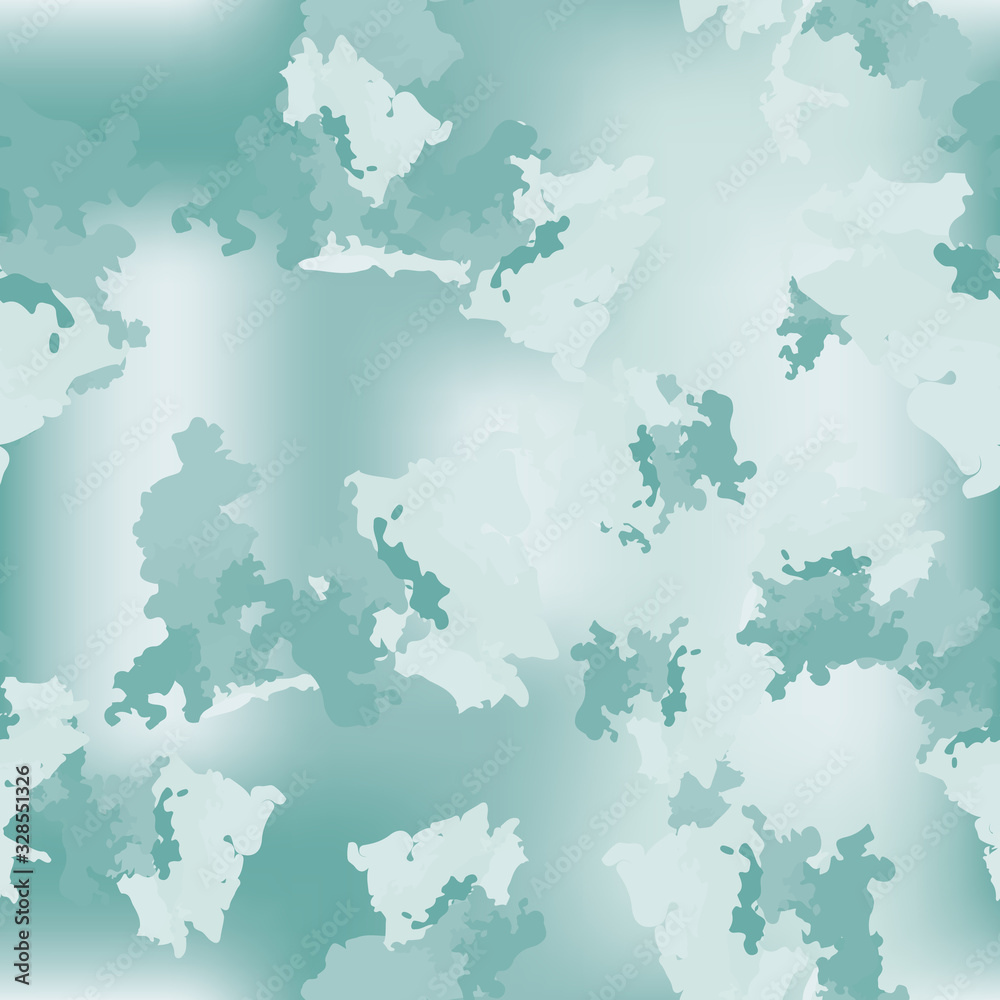Winter camouflage of various shades of green and white colors Winter camouflage of various shades of green and white colors