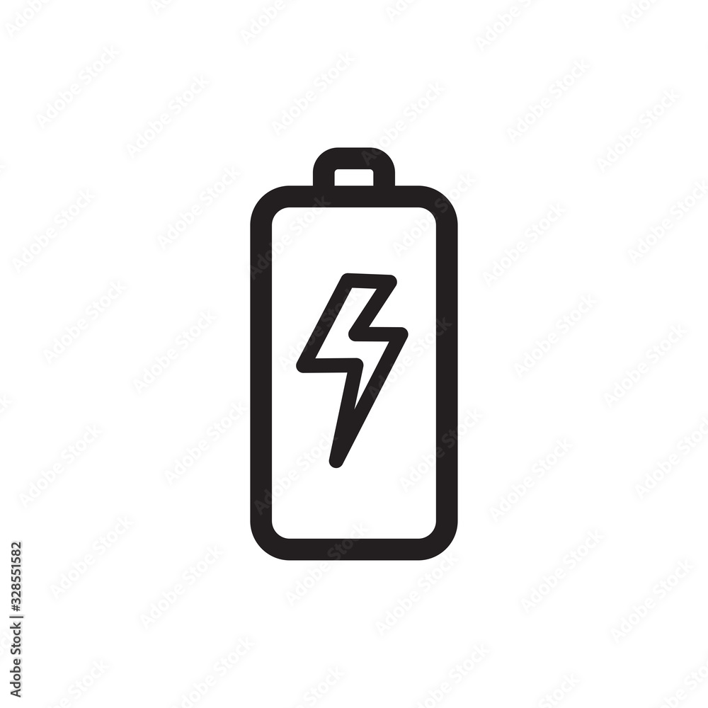 battery icon in trendy flat style battery icon in trendy flat style