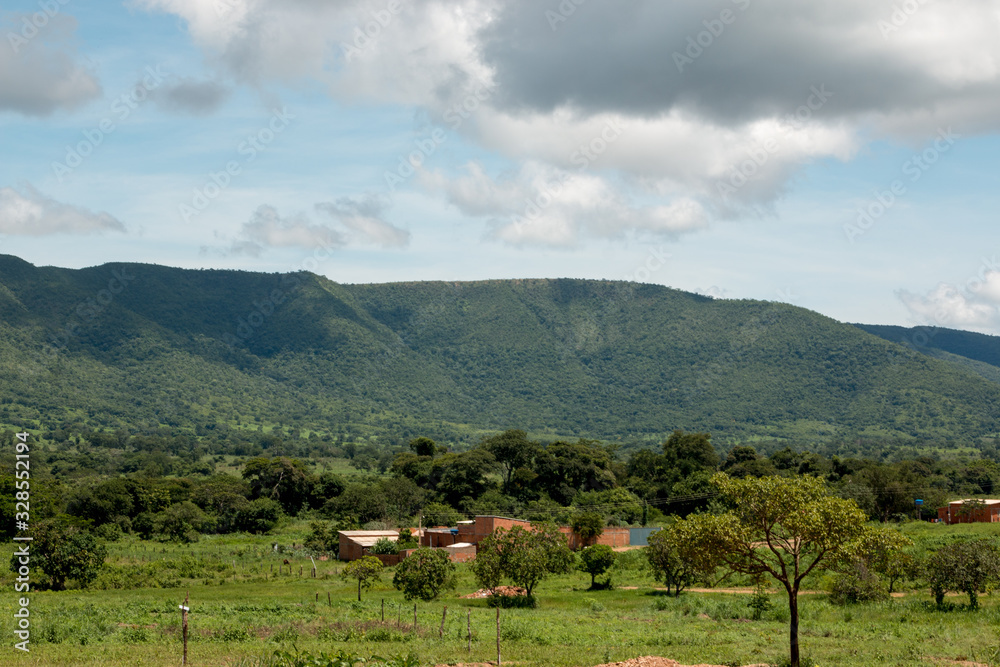 The Beautiful Countryside of Brazil in the State of Goias, near the Cities of Alvorada do Norte and Simolandia