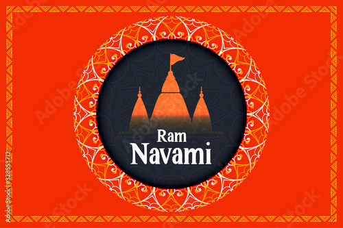ethnic style happy ram navami festival background