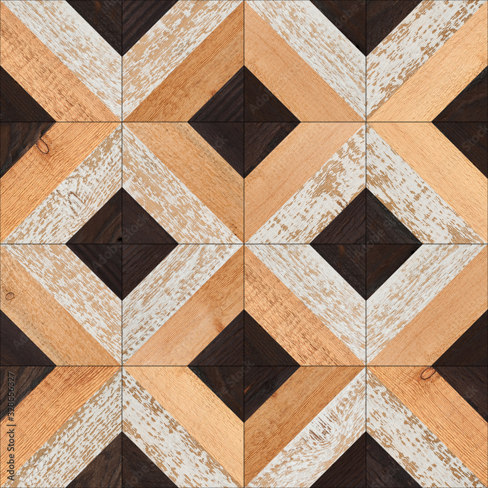 Light wooden floor with square pattern. Stock Photo | Adobe Stock