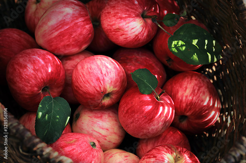 red apples in a basket