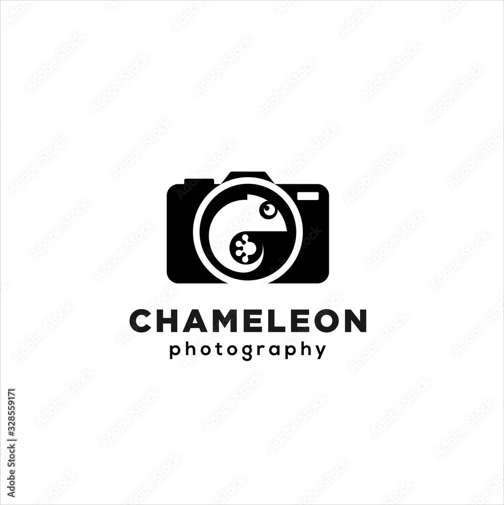 Chameleon Photography Logo Design Chameleon Photography Logo Design