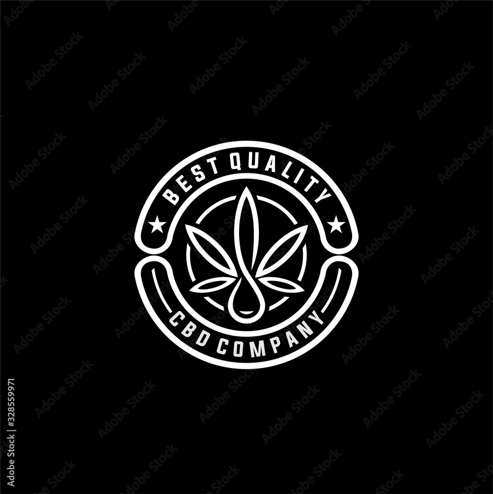 Fototapeta premium cannabis and marijuana logo design elements. Vector illustration and logotype template, Medical cannabis logo