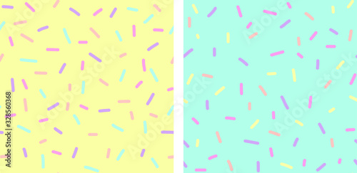 confetti sprinkles seamless pattern set of 2 pastel color photo