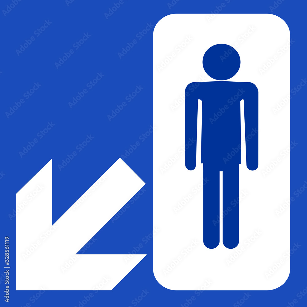 A sign indicating : TOILET FOR MEN A sign indicating : TOILET FOR MEN