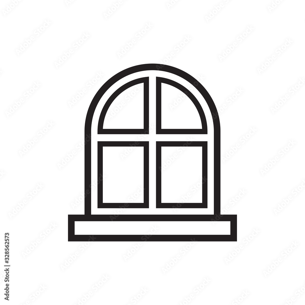 window vector icon in trendy flat design window vector icon in trendy flat design