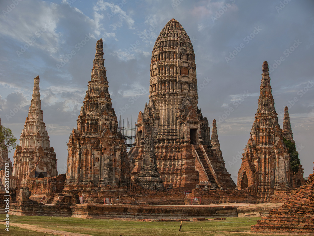 Photos of the Wat Chaiwatthanaram is a Buddhist temple in the city of Ayutthaya Historical Park Thailand. Photos of the Wat Chaiwatthanaram is a Buddhist temple in the city of Ayutthaya Historical Park Thailand.