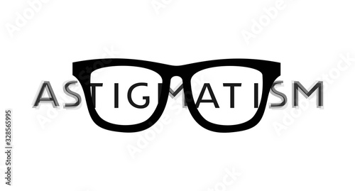 Creative design of astigmatism icon