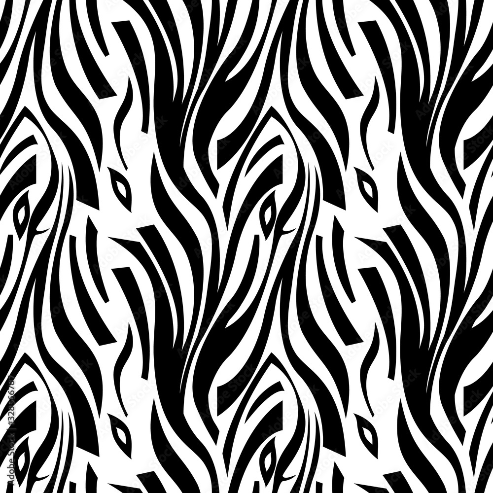 Seamless pattern created by several lines set to zebra stripe