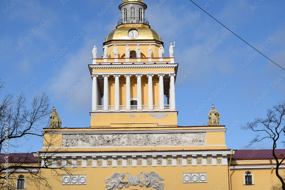 Admiralty building in Saint Petersburg Russia