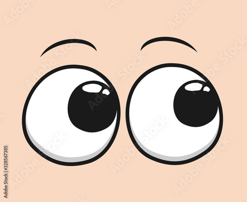 Design of eyes looking draw