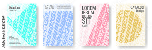 Cover page design templates set.