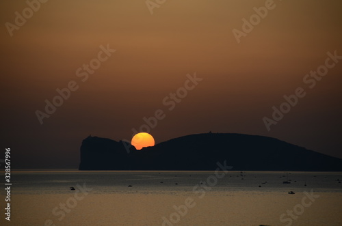sunset at capo caccia, alghero, sardinia, italy