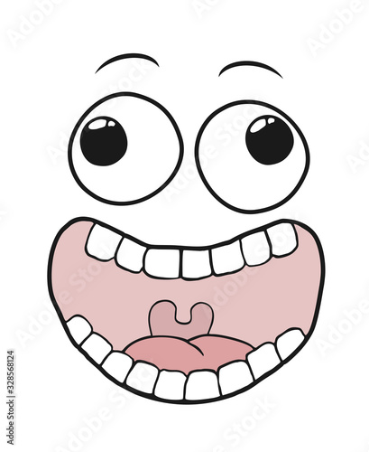 Design of crazy face illustration