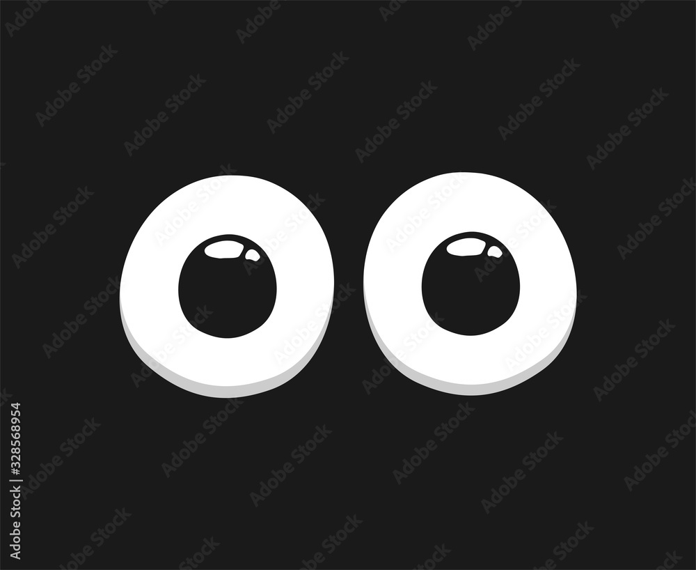 Design of eyes in the dark illustration Design of eyes in the dark illustration