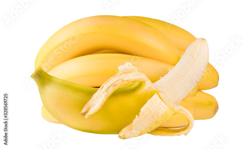 fresh banana isolated on white background. Healthy food.