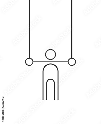 Creative design of ring gymnastics symbol
