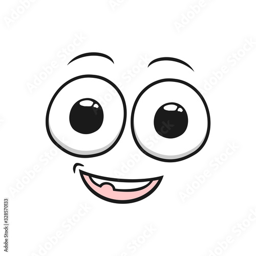 Design of cartoon eyes looking