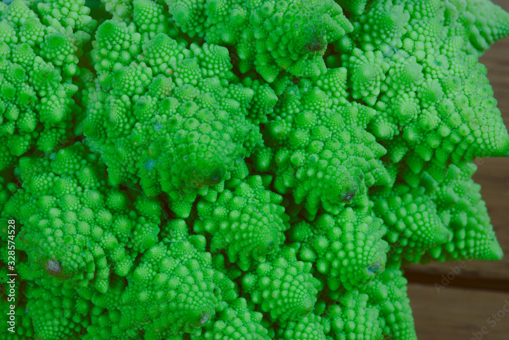 macro view of a Romanesco cabbage macro view of a Romanesco cabbage