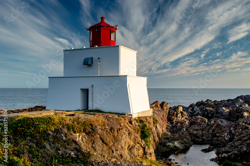 View of the Amphitrite light house, Ucluelet, Vancouver Island, BC, Canada © Ravi