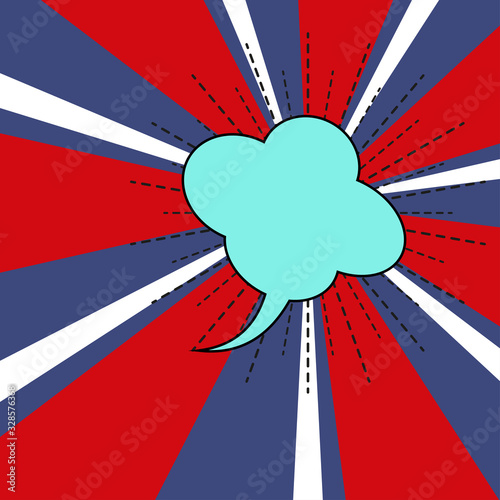 Dialog box template on pop art background. Burst in pop art style. Vector ill...