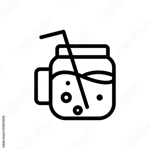 Delicious soda icon vector. Thin line sign. Isolated contour symbol illustration