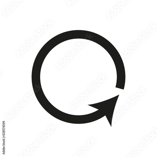 Arrow, refresh, update icon. Vector illustration isolated on white background, flat design.