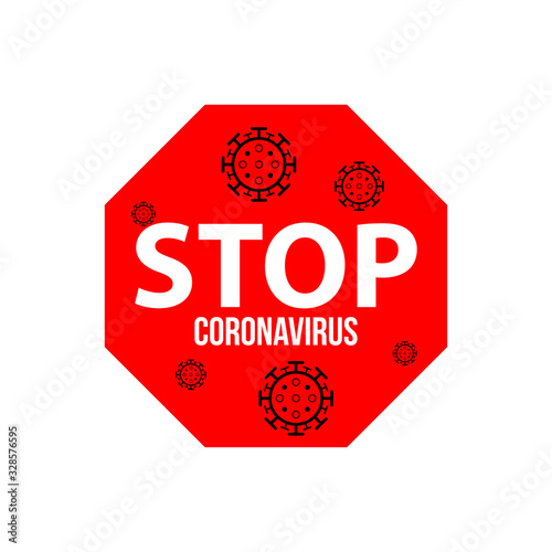 Coronavirus danger sign. 20...