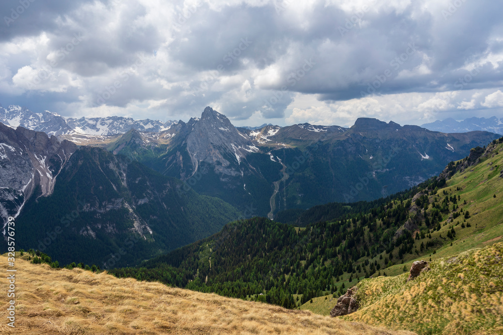 Dolomite peaks in June. Italy.