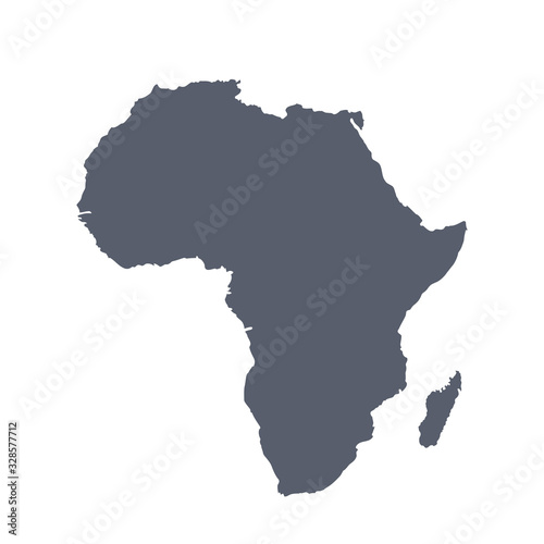 Vector illustration: Africa map, silhouette of the continent