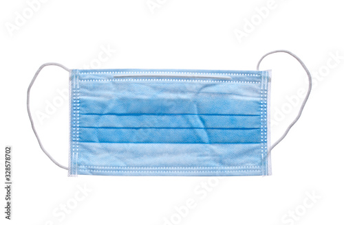 surgical mask mouth protection mouthpiece isolated on white background